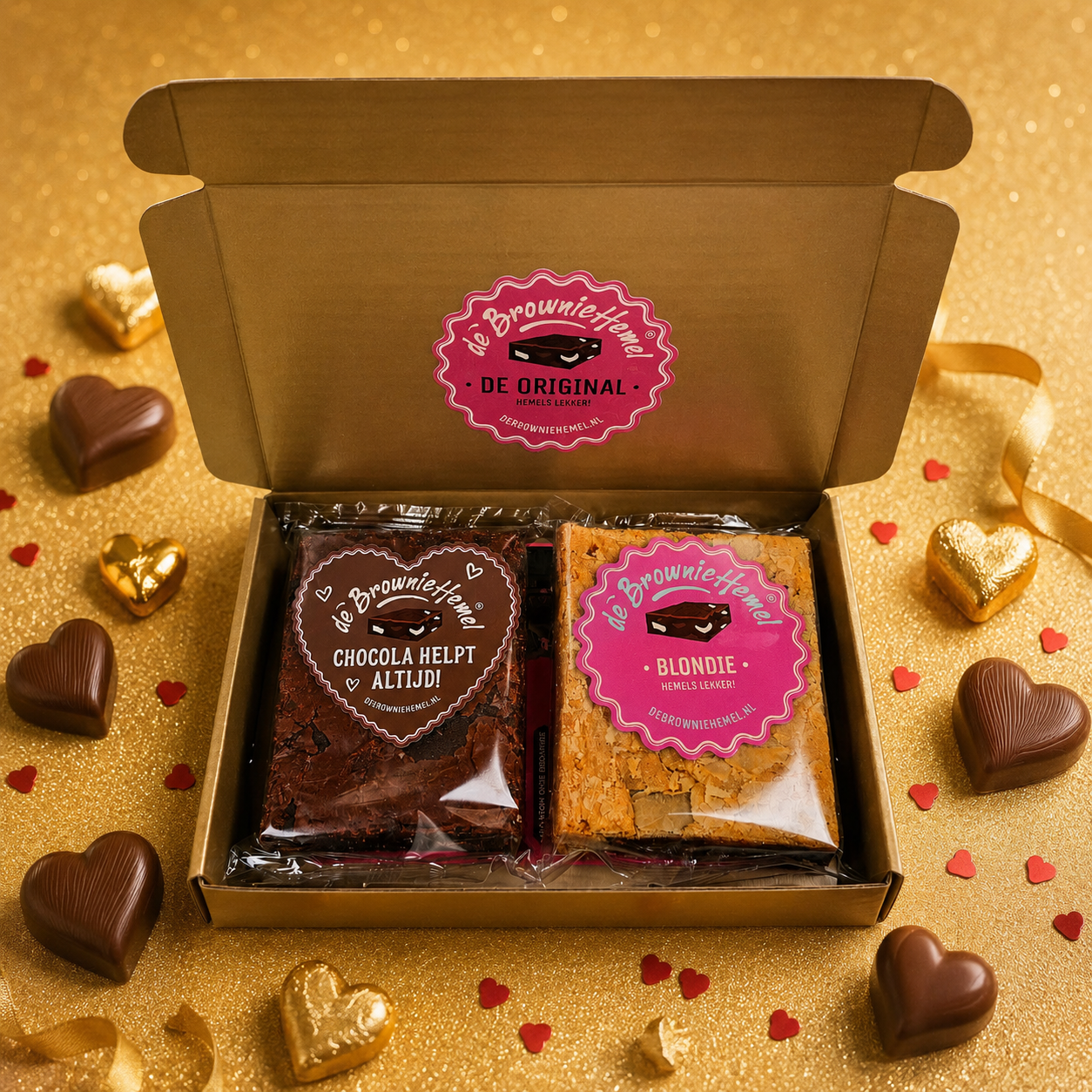 "Chocola Helpt Altijd" Original Brownie en Blondie Brievenbus