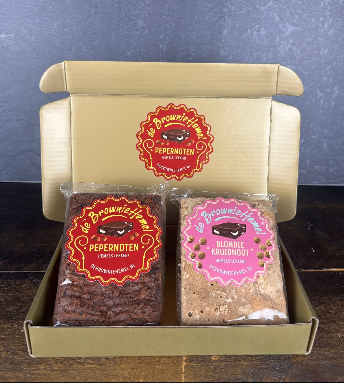 Gouden Sint Pepernoten Brownie en Blondie