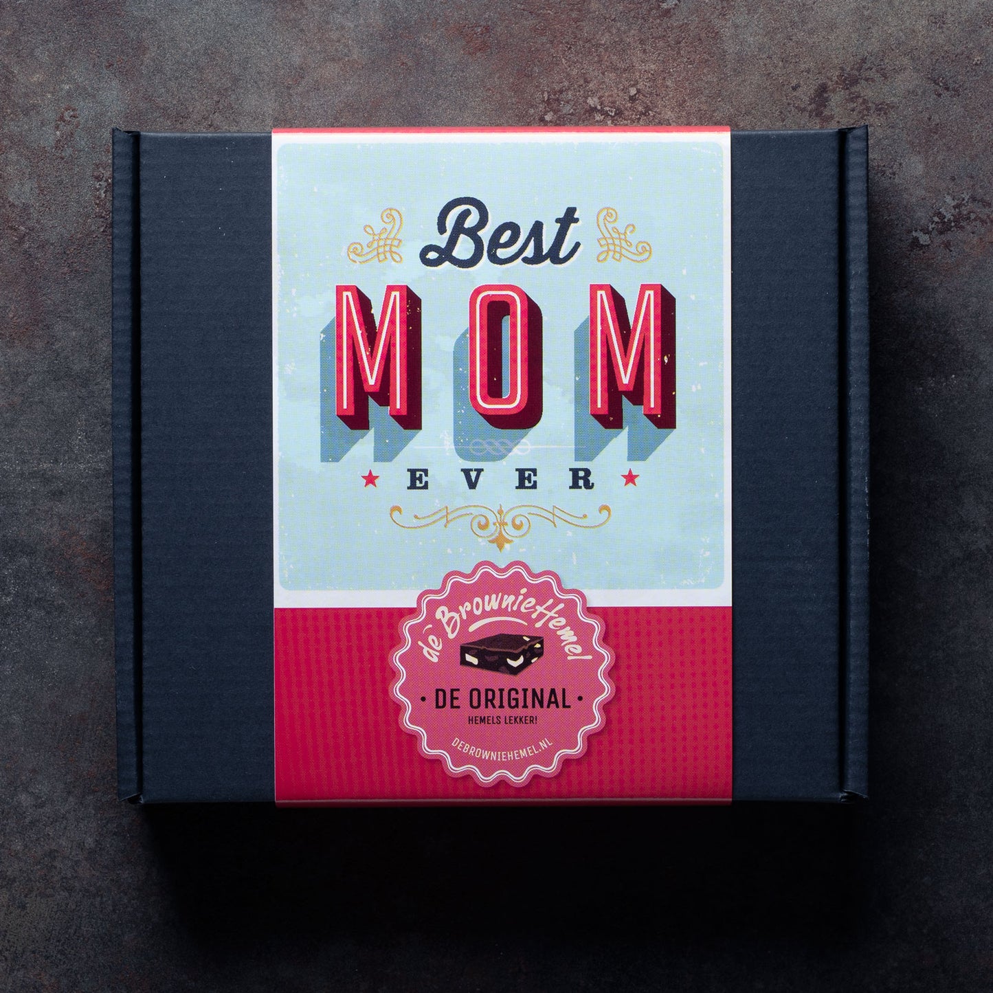 De Moederdag Giftbox van De Browniehemel. 4 Hemelse Brownies voor moederdag, om cadeau te geven.