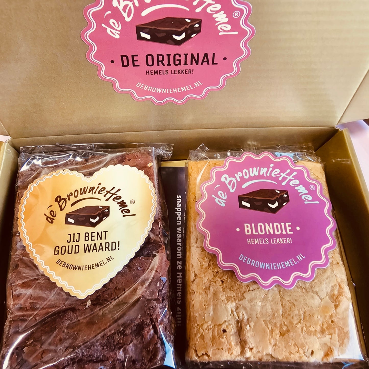 'Jij bent goud waard' Original Brownie en Blondie Brievenbus