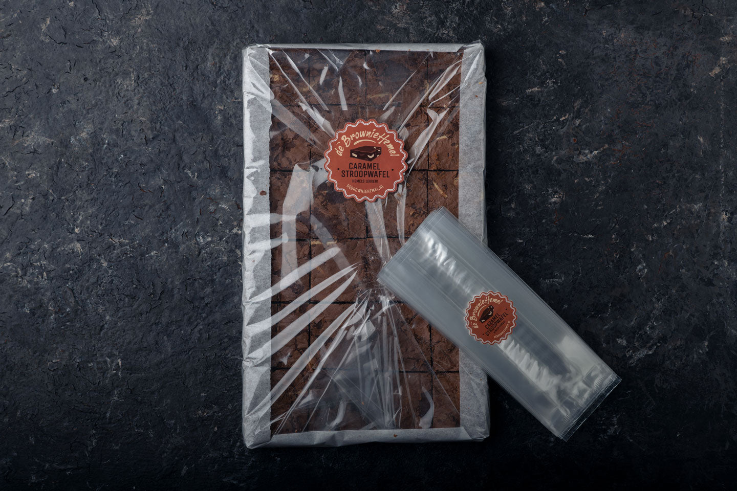 Verwenpakket Caramel Stroopwafel Brownie van De Browniehemel met 24 stukjes
