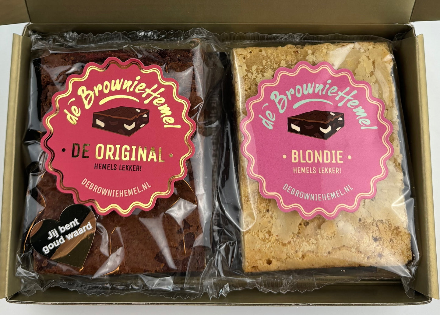 'Jij bent goud waard' Original Brownie en Blondie Brievenbus