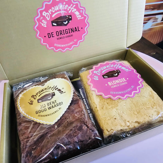 'Jij bent goud waard' Original Brownie en Blondie Brievenbus