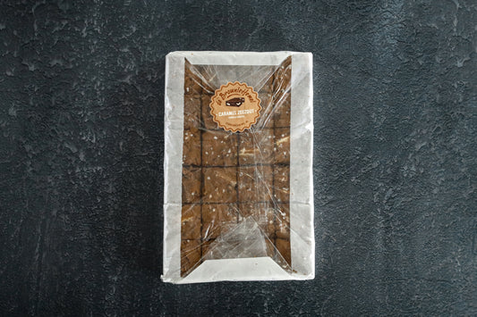 Verwenpakket Caramel Zeezout Brownie van De Browniehemel met 24 stukjes