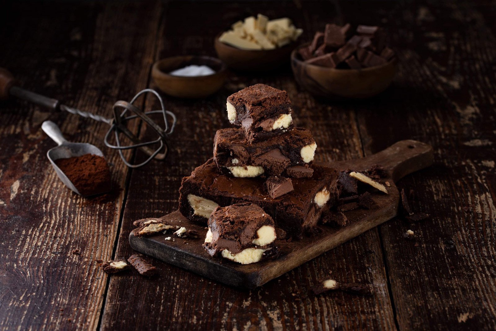 Hemelse Brownies van De Browniehemel met grote stukken (h)eerlijke chocola